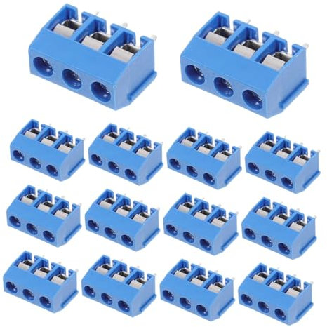 Zerodeko 20stücke Teiliges Schraubklemmen Leiterplatten Gerader Anschluss Platzsparend Langlebig Mit Verzinktem Für Elektronikprojekte Und Effiziente Stromübertragung