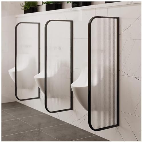 Separador De Urinarios Separador De Inodoros Divisor De Tabique De Urinario De Vidrio Templado, Deflector De Pantalla De Privacidad De Urinario Para Hombres Con Marco De Acero Inoxidable, Di