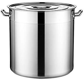 CCKUYT Pentola per brodo con Coperchio, Grande e Profonda, in Acciaio Inox, casseruola - 30L