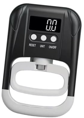 TIEOAXFT Misuratore di Presa elettronico, Display Digitale, dinamometro Manuale, misurazione della Forza della Mano for allenamenti Sportivi e Forniture for Il Fitness(Black White)