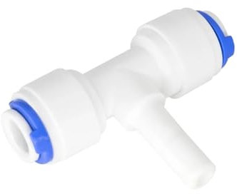 GUYTRM Raccord de Tuyau d'osmose Inverse 1/4 3/8, raccord Rapide, Tige en L, raccord en T Droit, raccord de Tuyau en Plastique for Aquarium d'eau RO lingli(Bronze Yellow)