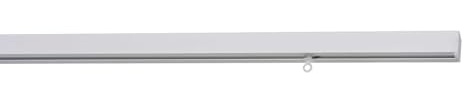 BINARIO PER TENDE ALTO 2 CM, INTERAMENTE ALLUMINIO, COMPLETO DI TUTTO ANCHE KIT PER IL MONTAGGIO, DIVERSE MISURE E COLORI, CON ATTACCO A SOFFITTO E SCIVOLI PER ONDE COSTANTI. (BIANCO, L.230)