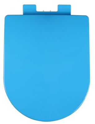 Brigtviee Sedile WC Colorato a Forma di U/D, Tavoletta WC con Chiusura Ammortizzata, Copriwater Universali con Sgancio Rapido per Facile da Montare e Pulire, Coperchio WC in PP,Blu,36x44.5cm