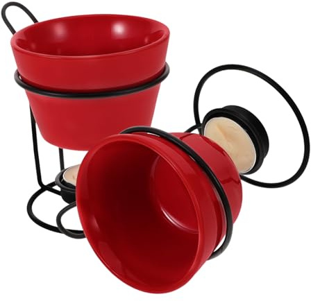 LABRIMP 2sets Scaldaburro in Per Fonduta Pentola Per Sciogliere Formaggio e Cioccolato Scaldaformaggio Leggero e Portatile Facile Da Pulire