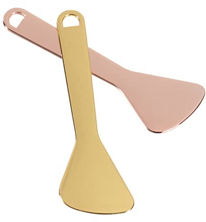 UKCOCO 2 pièces Spatules pour Crème Contour Yeux Bâtons de Massage Facial Doré et Rose Fatigue Oculaire et Amélioration de Labsorption des Soins pour Visage