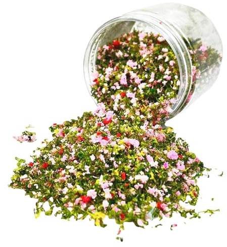 Arbusto de Hierba de Flores en Miniatura, Modelo de Arquitectura tupida, Textura Realista Natural, Mezcla de Colores Vibrantes, mesas de Boda y Arquitectura, 2.76 x 3.94 Pulgadas