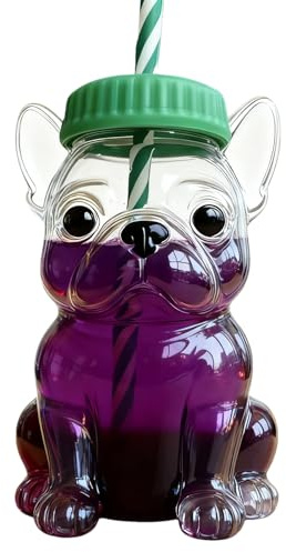 Bicchiere con Cannuccia - Borraccia Riutilizzabile Antigoccia Con Cannuccia | Tazze Per Bambini E Cani Antigoccia Per Acqua | Per Bere Succo Bevanda Bambini Adulti Casa Ufficio Viaggio Quotidiano Scuo