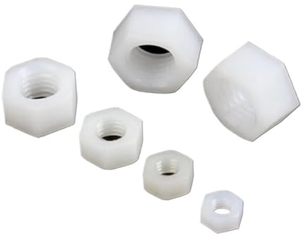 Dado esagonale in nylon in plastica trasparente(White,M16)