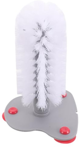 Yardwe Cepillo de Limpieza para Tortugas con Ventosa Abs Blanco, Eficaz para Caparazones y Piel, Accesorio Versátil para Acuarios y Suministros para Reptiles
