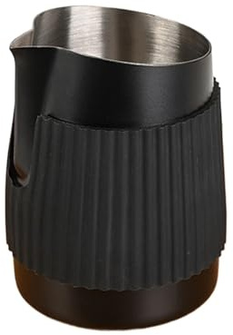 milk frothing pitcher, Taza Latte Art de acero inoxidable con boca puntiaguda y cilindro oblicuo for hacer espuma de leche y café antiescaldado con escala,for coffee machines
