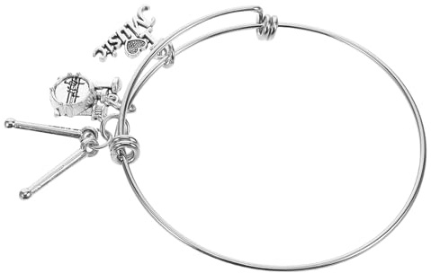 jojofuny Bracciale Musicale Donna in Acciaio Inossidabile Argento, Design Unico Resistente All'usura e Leggero, per Musicisti e Festival Musicali On Stage