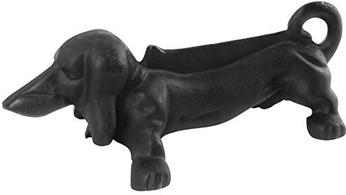 Fallen Fruits Cast Iron Black Dachshund Dog Boot Scraper Outdoor Wellington Boots Shoe Cleaner (32cm Long)