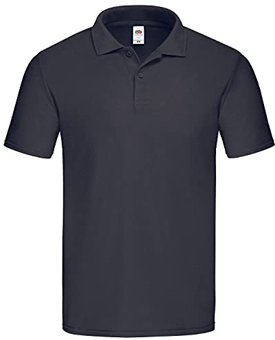 POLOSHIRT FRUIT OF THE LOOM 65/35 S M L XL XXL M,t-dunkelblau M,Deep Navy