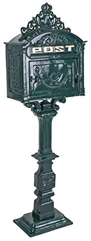 Unbekannt Briefkasten XXL Standbriefkasten Grün Postkasten Antik Gusseisen Postbox neu LTA317 (LTA018 Gruen) Palazzo Exklusiv