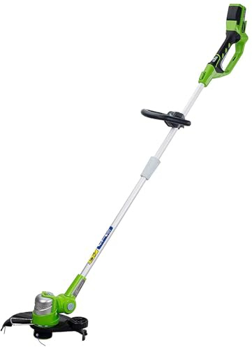 Greenworks 24V Cordless Strimmer Lawn Edger with Wheel for Small to Medium Gardens, 30cm Cutting Width, Autofeed 1.65mm Nylon Line, WITHOUT 24V Battery & Charger, 3 Year Guarantee G24LT30M