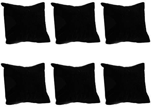 Yardwe Velvet - Set di 6 cuscinetti per orologio da polso, colore: nero