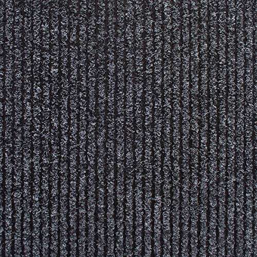 Grandismo Anthracite Entrance Barrier Matting - Ribbed Fibres - Heavy Duty Mat - Hallway - Foyer - Lobby Reception - Door Mat - Roll (1 Metre Length x (1 Metre Width))