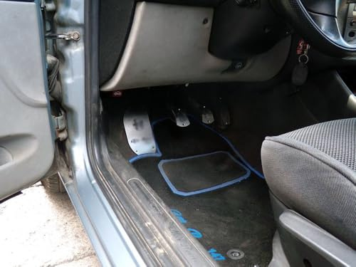 Pédales et Repose Pieds en Acier pour Alfa_Romeo 147 & GT (937) (Boîte automatique) - 3 Pièces Inox Pédalier Pedales d'Embrayage de Frein d'Accélérateur Argent Marchepied Set Inoxydable Brossé
