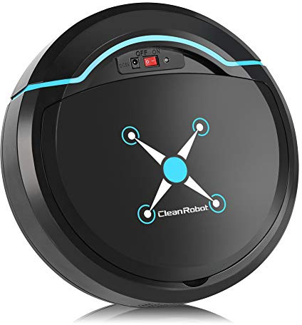 Robot Vacuum Cleaner, Household Sweeping Machine with Magic Wheel and Microcomputer Control, Smart Sensor Protection, Super Quiet, Long Service Life, Ideal for Wood/Marble/Nylon Floor(black)