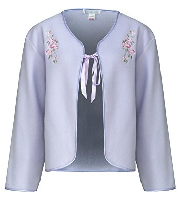 Slenderella Veste de lit en polaire avec nœud ruban, lilas, 40-42