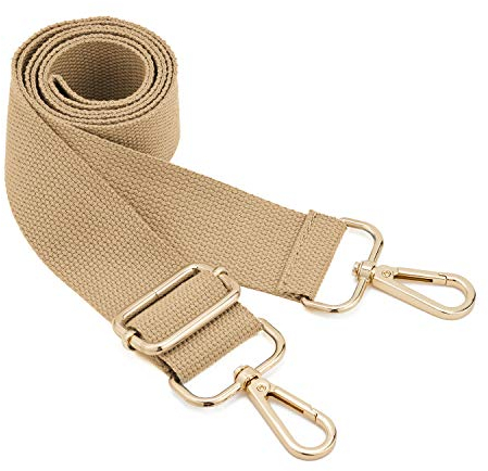 Breiter Umhängetaschen-Riemen, Verstellbarer Ersatz-Taschen-Riemen Canvas Handtaschen-Riemen Umhängetaschen-Riemen Messenger Bag Wechselbarer Riemen für Crossbody Handtasche (Hellbraun)