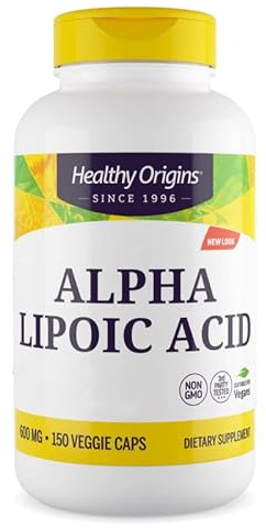 Healthy Origins, Alpha Lipoic Acid (Acido Alfa Lipoico), 600 mg Depot, Dose da 2 Giorni, 150 Capsule, Testato in Laboratorio, Altamente Dosato, Senza Glutine, Senza Soia, Non OGM