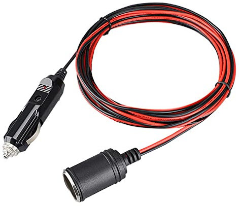 Jolsaawie 12V 24V 15A Hoch Leistung Auto Feuerzeug Steckdose Stecker Buchse VerläNgerung Kabel Strom Versorgung Kabel mit Sicherung 3.7M