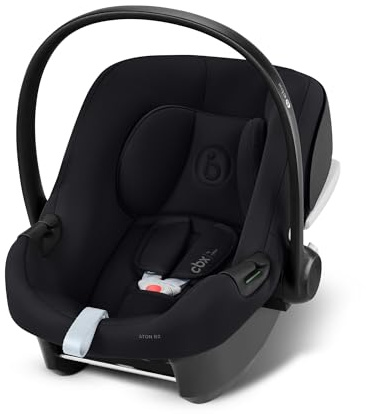 CYBEX Seggiolino Auto Aton B2 i-Size con Base One, Dalla nascita a circa 24 mesi, Max. 13 kg, Con Base ISOFIX e Riduttore per Neonati, Compatibile con SensorSafe, Volcano Black