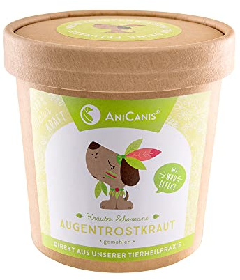 AniCanis Augentrost für Hunde - Augen & Bindehaut - 125g | Euphrasia, Augentrostpulver, Augenkraut, gerötete & wässrige Augen, Barf-Kräuter, vom Tierheilpraktiker
