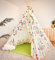 NUBUNI Tipi Zelt Für Kinder Flowered | Tippi Kinderzelt Junge | Kinder Tipi Indoor | Kinder Tipi | Kinder Tipi Zelt | Tippi Kinderzelt Mit Bodenmatte Und Aufbewahrungstasche