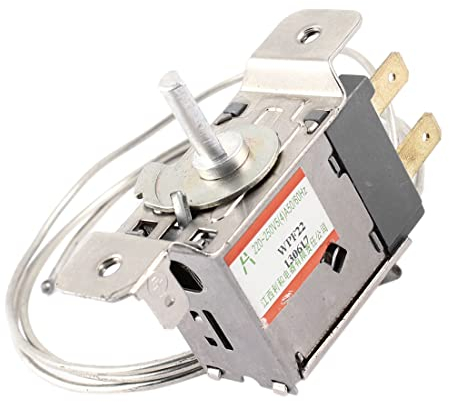 PATIKIL AC 220-250V 5A 2 Pin Frigorifero Temperatura Controllo Termostato, Metallo per Frigorifero Congelatore
