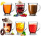 Konzept 11 Lot de 6 verres à thé avec anse, 400 ml, XXL, verres à latte macchiato, verres à cocktail, parfaits pour le thé, le café, le vin chaud, le cappuccino, transparent, passent au lave-vaisselle