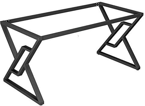 Tischgestell, Schwerlast Tischbeine für Große Tische, Roheisen Lackiert, Schwarz, Esstisch, Schreibtisch, Couchtisch, Bank, Einfache Montage (H72cm) (Color : 135 * 75 * 72.5cm)