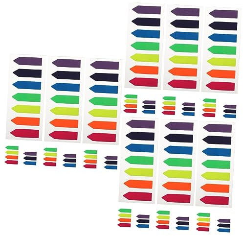 NUOBESTY 3 Stück 6 Transparente Etikettenführungslaschen Lesezeichen Papierlaschen Bunte Haftnotizen Selbstklebende Seitenlaschen Seitenmarkierungsetiketten Bunte Seitenlaschen