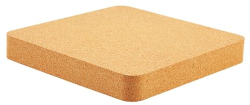 Baoblaze Cork Block Cork Mat DIY Punching Mute Leather Stamping Pad Wood Hand Tool Cork Sanding Block Cork Punching Board Cork Pad, 15cmx15cmx1.5cm