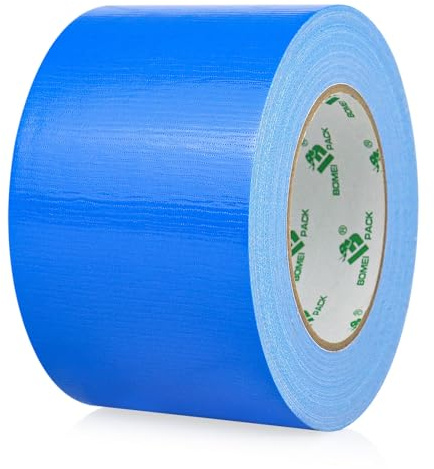 BOMEI PACK Panzerband Blau 75mmx30m, Wasserdichtes Klebebandgewebe,Blue Panzertape Gaffer-Klebeband für Reparaturen, Heimwerken