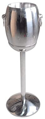 Champagne Bucket Ice Bucket with Stand Stainless Steel Ice Cube Container Cooler Chiller with Carrying Handle for Wine Champagne Beer KTV Party BBQ