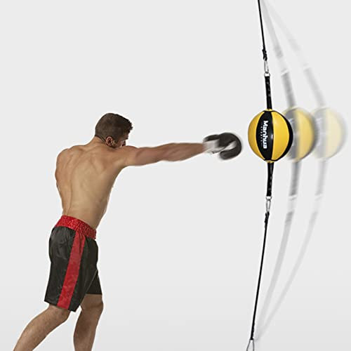 Speed Bags für den Boxeingang, doppelseitiger Boxsack für Erwachsene und Kinder, Reflexsack zur Befestigung vom Boden bis zur Decke, hängender Relief-Stressball aus Leder, aufblasbar