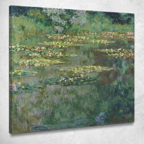Der Teich der Seerosen Claude Monet, mnt267 Bild gedruckt auf Leinwand, 80 x 72 cm