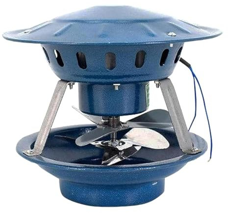CHANGLKJ Rooftop Inducer Fan, Electric Chimney Fan with 6 Leaves for 10-20 Cm Duct Diameter, 80W Power and Rain/High&Low Temperature Resistant, Low Noise, For BBQ, Hut, Fireplace, Thermos Stove