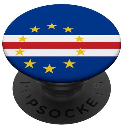 Cape Verde Flag Colors Gift for Cabo Verdeans PopSockets Adhesive PopGrip