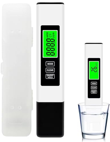 4-in-1 TDS-Wasserqualitätsmessgerät – digital und präzise, Wasserqualitätstest Meter, Messgerät Wasser für TDS/EC/Temperatur (℃/℉), Digital Wasserqualität Tester für Aquarium, Pools, Trinkwasser