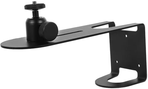 Operitacx Projector Rotation Wall Adjustable Bracket Shelf Mount Cold Rolled Steel, 360° Easy Installation Mini Camera, Black