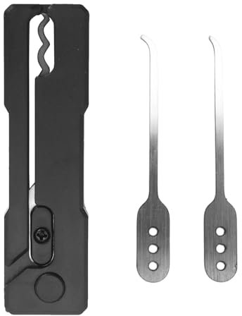 HAPPOW Lock Picking Tool Set, Foldable Lockpicking Set, mit 1 Kunststoffgriff,1 Drehmomentschlüssel und 3 Lock Pick aus Edelstahl, für Schlosser/Heimwerker/Notfall-Trainingsgerät
