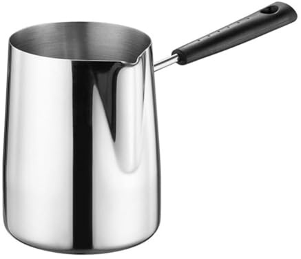 YJDOORPLAY 304 Stainless Steel Coffee Pot Milk Warmer Multi-Purpose Melting Pot With Pour Spout For Chocolate Butter Sauce Making 350ml 600ml 900ml(600ml)
