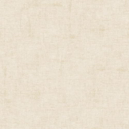 World of Wallpaper Linen Texture Soft Tones Metallic Details Versatile Wallpaper for Living Rooms, Lounges or Bedrooms Cream/Gold (AF0047)