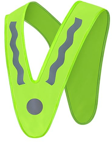 Obotsnoi Chaleco reflectante de ropa de alta visibilidad en forma de V amarillo para niños, correr, ciclismo, carreteras nocturnas, advertencia reflectante en forma de V para niños, amarillo, alta