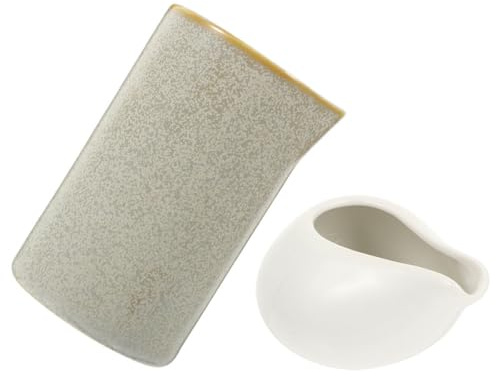 Toyvian Jarra de Cerámica para Leche y Salsa 2 Piezas, Pequeña 160 Ml, Diseño Japonés, Dispensador de Jarabe para Café, Ideal para Uso en Cafeterías y Servicio en Restaurante