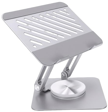 Fockety Tablettställ, 360° Roterande Tabletthållare med Höjdjusterbar Funktion och Halkfri Silikonbas, Bärbart Bildskärmsställ för Alla Surfplattor Upp Till 13 Tum