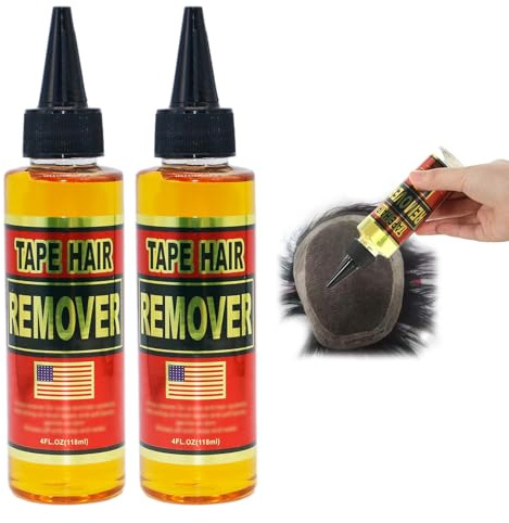 Ninnyi 2 Pcs Hair Extension Tape Remover, Wig Glue Remover Suitable for Lace Wigs Gentle on Skin, Easy to Clean